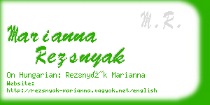 marianna rezsnyak business card